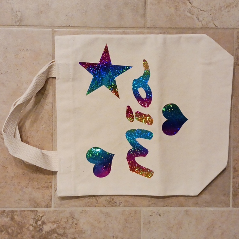 Personalized natural cotton canvas tote bag